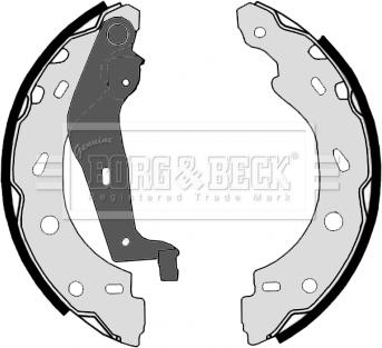 Borg & Beck BBS6309 - Комплект тормозных колодок, барабанные autodnr.net