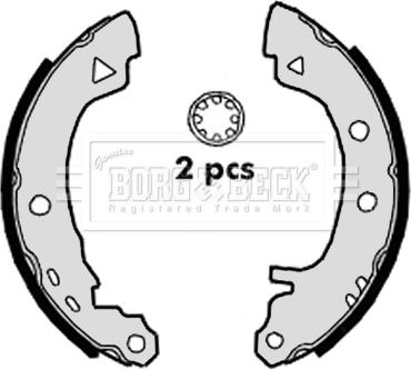 Borg & Beck BBS6316 - Комплект тормозных колодок, барабанные avtokuzovplus.com.ua