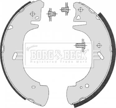 Borg & Beck BBS6325 - Комплект тормозных колодок, барабанные avtokuzovplus.com.ua