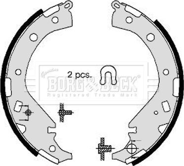 Borg & Beck BBS6336 - Комплект гальм, барабанний механізм autocars.com.ua