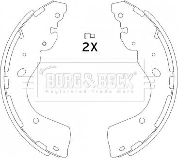 Borg & Beck BBS6445 - Комплект тормозных колодок, барабанные avtokuzovplus.com.ua