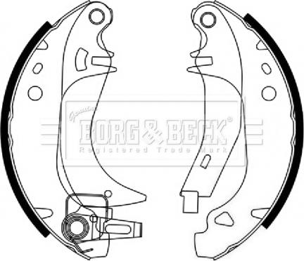 Borg & Beck BBS6497 - Комплект гальм, барабанний механізм autocars.com.ua