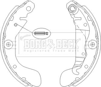 Borg & Beck BBS6510 - Комплект гальм, барабанний механізм autocars.com.ua