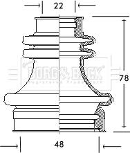 Borg & Beck BCB2043 - Пыльник, приводной вал avtokuzovplus.com.ua