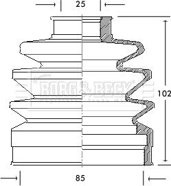 Borg & Beck BCB2055 - Пильник, приводний вал autocars.com.ua