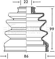 Borg & Beck BCB2062 - Пыльник, приводной вал avtokuzovplus.com.ua