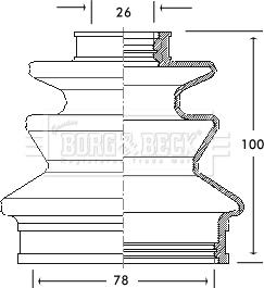 Borg & Beck BCB2106 - Пильник, приводний вал autocars.com.ua