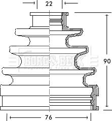 Borg & Beck BCB2107 - Пильник, приводний вал autocars.com.ua