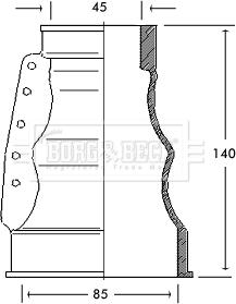 Borg & Beck BCB2122 - Пильник, приводний вал autocars.com.ua