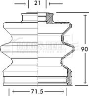 Borg & Beck BCB2134 - Пильник, приводний вал autocars.com.ua