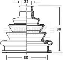 Borg & Beck BCB2219 - Пильник, приводний вал autocars.com.ua