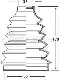 Borg & Beck BCB2227 - Пыльник, приводной вал avtokuzovplus.com.ua