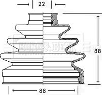 Borg & Beck BCB2232 - Пильник, приводний вал autocars.com.ua