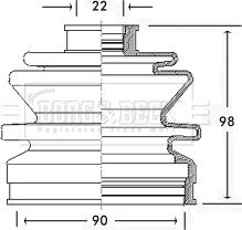 Borg & Beck BCB2242 - Пильник, приводний вал autocars.com.ua