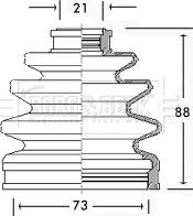 Borg & Beck BCB2247 - Пильник, приводний вал autocars.com.ua