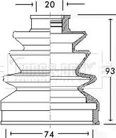 Borg & Beck BCB2254 - Пильник, приводний вал autocars.com.ua