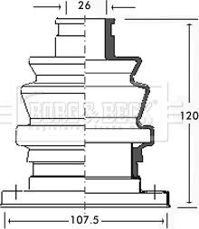 Borg & Beck BCB2311 - Пыльник, приводной вал avtokuzovplus.com.ua