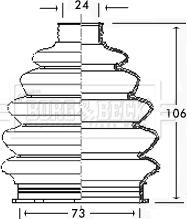 Borg & Beck BCB2328 - Пильник, приводний вал autocars.com.ua