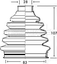 Borg & Beck BCB2330 - Пильник, приводний вал autocars.com.ua