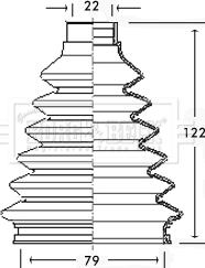 Borg & Beck BCB2338 - Пыльник, приводной вал avtokuzovplus.com.ua