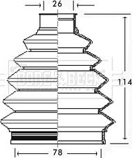 Borg & Beck BCB2347R - Пильник, приводний вал autocars.com.ua