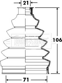 Borg & Beck BCB2365 - Пильник, приводний вал autocars.com.ua