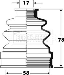 Borg & Beck BCB2382 - Пыльник, приводной вал avtokuzovplus.com.ua