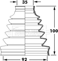 Borg & Beck BCB2384 - Пильник, приводний вал autocars.com.ua