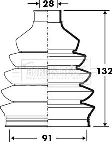 Borg & Beck BCB2386 - Пильник, приводний вал autocars.com.ua