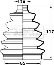 Borg & Beck BCB2399 - Пыльник, приводной вал avtokuzovplus.com.ua