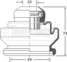 Borg & Beck BCB2440 - Пыльник, приводной вал avtokuzovplus.com.ua