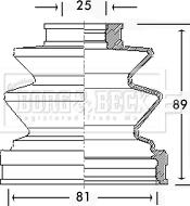 Borg & Beck BCB2458 - Пыльник, приводной вал avtokuzovplus.com.ua