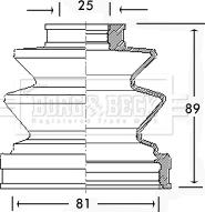 Borg & Beck BCB2527 - Пильник, приводний вал autocars.com.ua