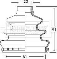Borg & Beck BCB2529 - Пильник, приводний вал autocars.com.ua