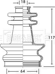 Borg & Beck BCB2597 - Пыльник, приводной вал avtokuzovplus.com.ua