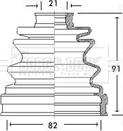 Borg & Beck BCB2612 - Пильник, приводний вал autocars.com.ua