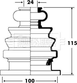 Borg & Beck BCB2677 - Пильник, приводний вал autocars.com.ua