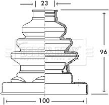 Borg & Beck BCB2679 - Пильник, приводний вал autocars.com.ua
