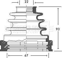 Borg & Beck BCB2728 - Пильник, приводний вал autocars.com.ua