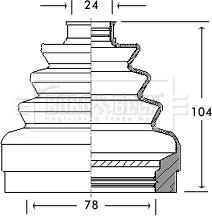 Borg & Beck BCB2740 - Пыльник, приводной вал avtokuzovplus.com.ua