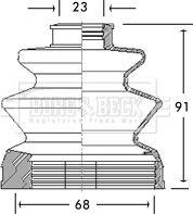 Borg & Beck BCB2744 - Пильник, приводний вал autocars.com.ua