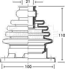 Borg & Beck BCB2754 - Пильник, приводний вал autocars.com.ua