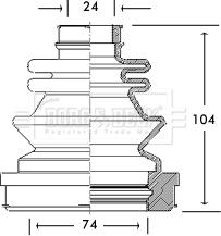 Borg & Beck BCB2765 - Пильник, приводний вал autocars.com.ua