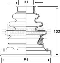 Borg & Beck BCB2792 - Пыльник, приводной вал avtokuzovplus.com.ua