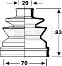 Borg & Beck BCB2793 - Пильник, приводний вал autocars.com.ua