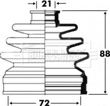 Borg & Beck BCB2813 - Пильник, приводний вал autocars.com.ua