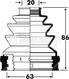 Borg & Beck BCB2817 - Пыльник, приводной вал autodnr.net