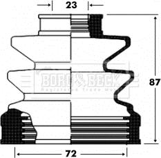 Borg & Beck BCB2827 - Пыльник, приводной вал autodnr.net