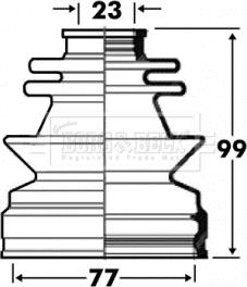 Borg & Beck BCB2851 - Пильник, приводний вал autocars.com.ua