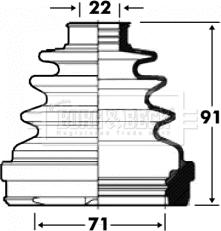 Borg & Beck BCB2853 - Пильник, приводний вал autocars.com.ua